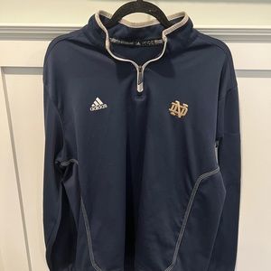 Adidas Notre Dame quarter zip long sleeve shirt